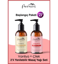 Parnassos Doğal Çilek Ve Vanilya Arındırıcı Etkili Aromaterapi Masaj Yağı Seti 150 ml