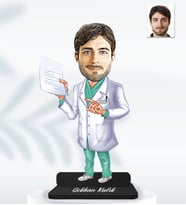 Kişiye Özel Doktor Erkek Model Ahşap Biblo-24