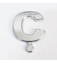 Cemax Ç Harfi 3,75 cm Krom Yapışkanlı