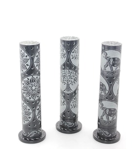 Obsidian Taşı İşlemeli Kule Tütsülük Model 2