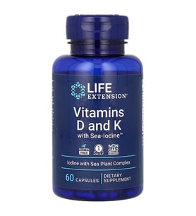 Vitamins D and K with Sea-Iodine, 60 Capsules