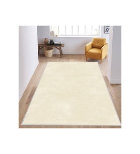 Rovigo Home Dijital Baskı Yıkanabilir Kaymaz Taban Salon Halısı RVG1084 100x200 cm (Krem)