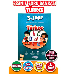 3.Sınıf Türkçe - Etkinlikli Çalışma ve Soru Bankası Kitabı