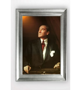 Gümüş Çerçeveli Atatürk Tablo cv678