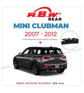 RBW Arka Silecek Mini Clubman 2007-2012 ile uyumlu (Siyah)