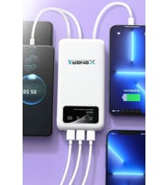 Enerx ENR-P20DC 20000 mAh 2.1 Amper Dahili Kablolu Powerbank Siyah (5343)