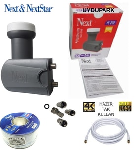 Next 2'Li Çift'li Lnb+30 Metre Next Uydu Anten Kablosu