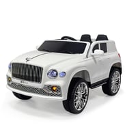 Oyuncak Ayıcı Akülü Araba 12V Uzaktan Kumanda BOSS GT Müzikli ve Bluetooth (Pamuk Beyaz)