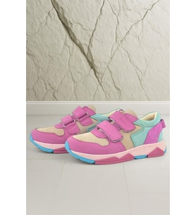 Rakerplus Hakiki Deri Fuşya Pembe Çocuk Sneakers Spor Ayakkabı