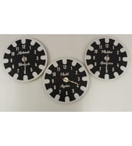 SALON-ODA-İŞ YERİ için DUVAR SAATİ 6mm mdf siyah-beyaz ÇOK ŞIK TASARIM