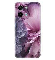 Vivo Y28 Kılıf Boutique Baskılı Resimli Çiçek Mor Pcode -028