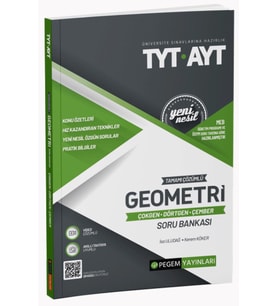 Pegem Yayınları Tyt-Ayt Geometri-Çokgen-Dörtgen-Çember Tamamı Çözümlü Soru Bankası
