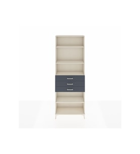Arges Dolap 4 Raflı 3 Çekmeceli 88x30x243 Aytaşı-Antrasit