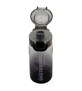 Shotay Su Matarası Straw Gradient Polikarbon Siyah 600Ml