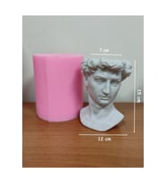 Erkek Büst Saksı Silikon Kalıp (15 Cm)