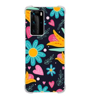 PrintiFy Huawei P40 Pro Uyumlu Retro Color 1 Baskılı Şeffaf Köşe Korumalı Antişok Kılıf