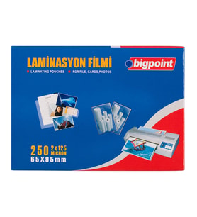 Bigpoint Laminasyon Filmi 65x95mm 125 Mikron 100'lü Kutu