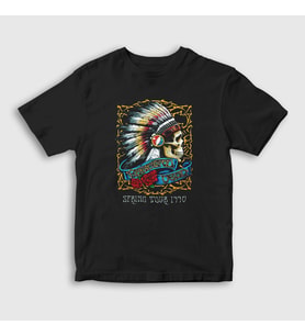 Presmono Unisex Çocuk Siyah Tour Grateful Dead T-Shirt 389191tt