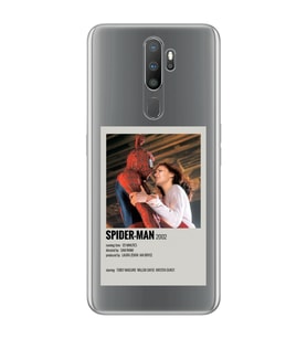 Oppo A5 2020 / A9 2020 Uyumlu Spider Man Minimalist Poster Desenli Şeffaf Telefon Kılıfı