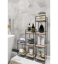 Bino Duvar Rafı 3 LÜ Mini SET Doğal Ahşap Yatak Odası Dekoratif Salon Oturma Çalışma Odası Rafı