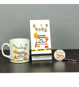 İş Sağlığı ve Güvenliği Uzmanı Üçlü Set (Kupa + Telefon Standı + Anahtarlık)