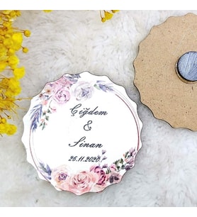 Hayaller Dükkanı 30 Adet Ahşap Nikah Buzdolabı Magnet Hediyelik 1