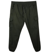 Kargo Cepli Büyük Beden Likralı Jogger Pantolon (Haki)