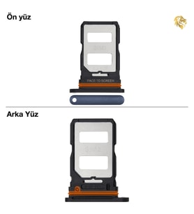 Xiaomi Mi 13 Lite Uyumlu Sim İç Yuvası Çiftli Siyah Sim Kart Tepsisi Sim Kızağı Sim Çekmecesi