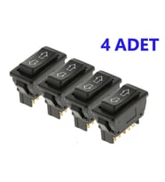 Üniversal Ok İşaretli Cam Düğmesi Anahtarı 4 Adet 5 Pinli
