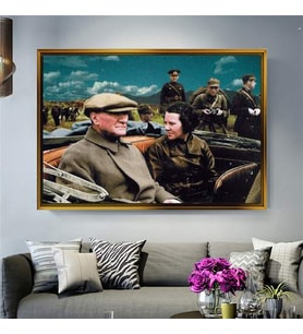 Altın Çerçeveli dekoratif tablo a929 (Gold)