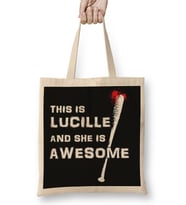 This Is Lucille And She Is Awesome Walking Dead Bez Çanta Uzun Saplı