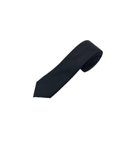 Brianze 5 Cm Siyah Balıksırtı Desenli Slim Kravat