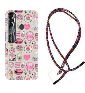 Tecno Spark 6 6 Go 8C 8 Pro 7 7 Pro Kılıf Boyun Asklı Rasta Silikon Donut Flamingo 1415
