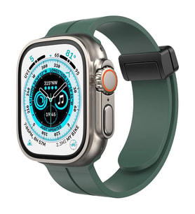 Apple Watch 42mm Kr412 Elegance Stylısh Kordon (SAAT DEĞİLDİR) - Koyu Yeşil