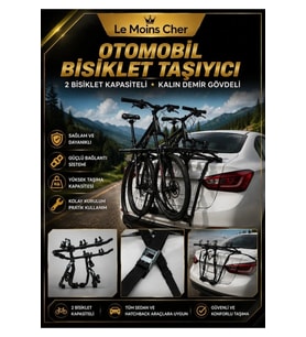 Hyundai Bayon Jump Araç Bagajı 2 Bisiklet Taşıyıcı Kalın Demir Gövdeli Güçlendirilmiş Taşıma Aparatı