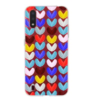 PrintiFy Samsung Galaxy A01 ile Uyumlu 1mm Slim Fit Water Color 1 Baskılı Şeffaf  Kılıf