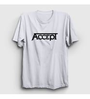 Presmono Unisex Beyaz Logo Accept T-Shirt 180560tt (Beyaz)