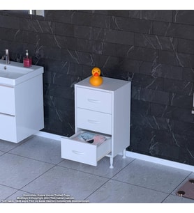 Modilayn SÖKE 3' lü Çekmece Banyo Dolabı 40x75x32,5 cm’ lik Çok Yönlü Çekmecelerle Daha Düzenli