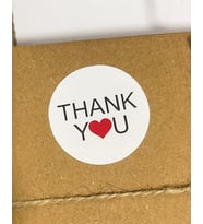 Thank You Yazılı Yuvarlak Yapışkanlı Sticker Set 4x4 cm 106 Adet