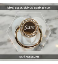 Sahi Aksesuar İsimli Bebek Silikon Emzik (0-6 Ay)