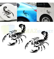 Skorpion Akrep Oto Sticker Yapıştırma Araba Araç Etiket 2 Adet