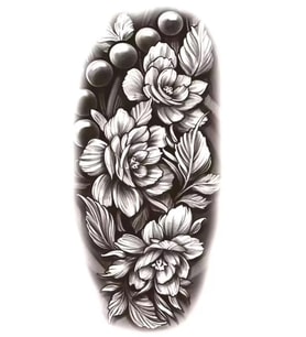 Caş Dekorasyon Çiçek Figürlü Geçici Dövme Tattoo