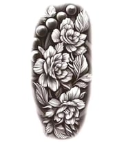 Caş Dekorasyon Çiçek Figürlü Geçici Dövme Tattoo