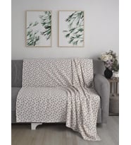 Tek Kişilik Baskılı Pike Koltuk Örtüsü Breeze 180x230 cm (Turkuaz)