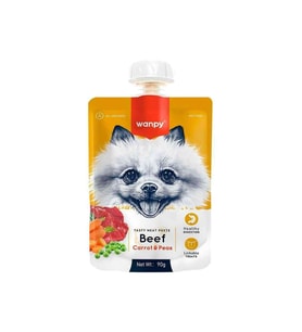 Wanpy Taze Sığır Etli&Havuçlu  Köpek Et Ezmesi 90 Gr