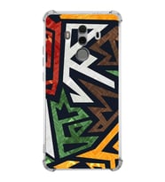 PrintiFy Huawei Mate 10 Pro Uyumlu Köşe Korumalı Soyut Grafiti Tasarımlı Şeffaf Silikon Kılıf