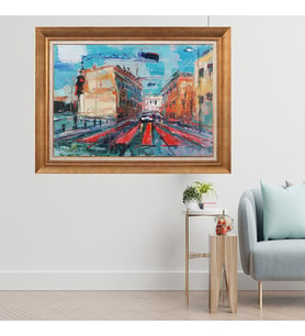 Altın Paspartulu Çerçeveli Tablo N930 (Gold)
