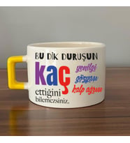 Bu Dik Duruşun Baskılı Kadınlar Günü Sarı Kulplu C Fincan