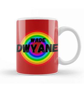 Dwyane Wade  Basketball gifts Vintage Retro Rainbow Quotes For BOYS AND Ddad Kupa Bardak Porselen
