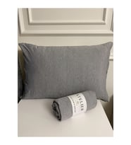Çift Kişilik Gri Ranforce Lastikli Fitted Çarşaf Takımı